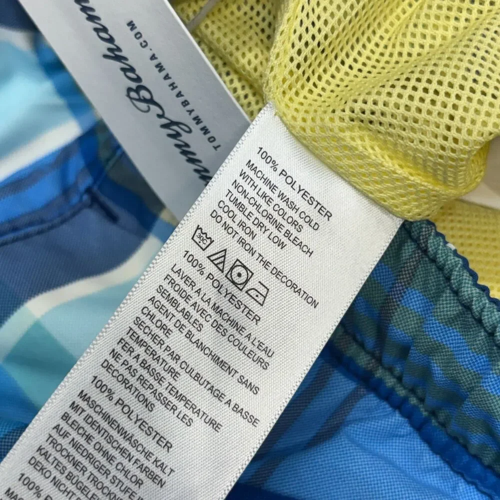 NWT Tommy Bahama Men Naple Riviera Madras Swim Shorts Trunks XL X-Large C137 -25
